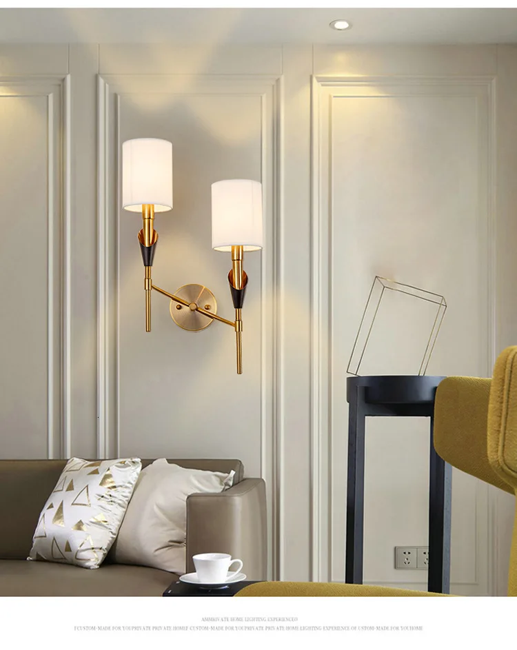 Современный золотой настенный светильник, светодиодный скандинавский зеркальный настенный светильник, светильники, стеклянные бра для гостиной, спальни, дома, лофт, промышленный Декор E27