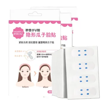 

40 Pcs/Set Invisible Thin Face Stickers Face Facial Line Wrinkle Sagging Skin V-Shape Face Lift Up Fast Chin Adhesive Tape
