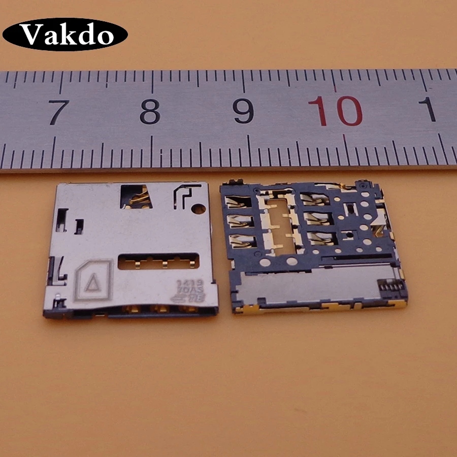 5pcs Sim Card Reader Connector Socket Slot for Huawei Honor 6 H60-L01 02 03 L11 L12 G660-L075 L75 Mate2 MT2 MATE 1 MT1-T00