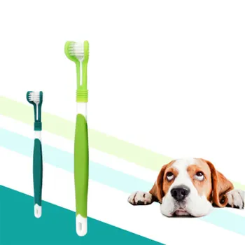 

Super Soft Pet Toothbrush Teddy Dog Brush Bad Breath Tartar Teeth Tool Dog Cat Cleaning Supplies