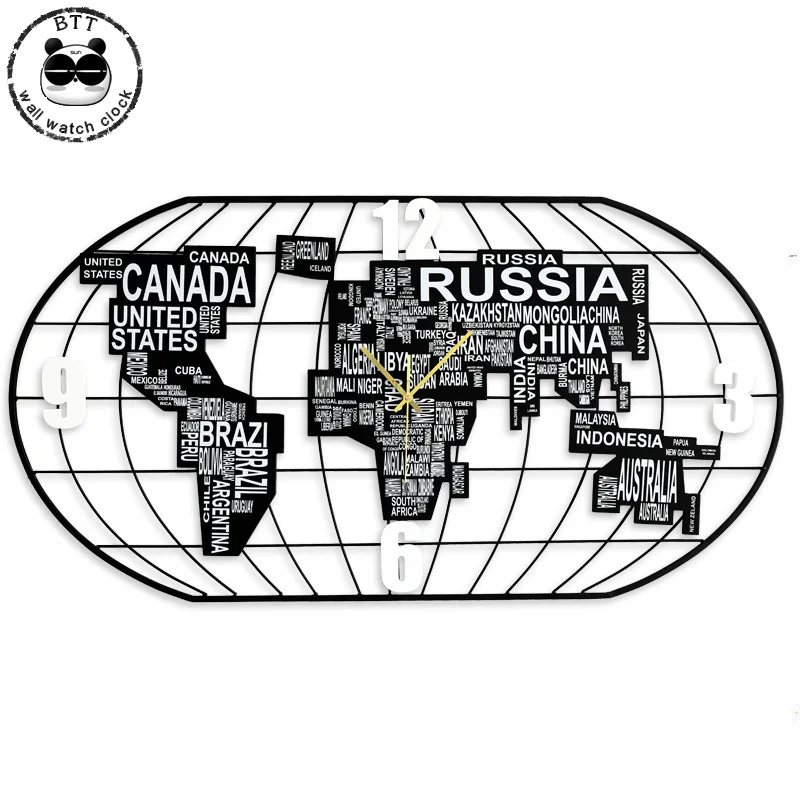 Скандинавские большие настенные часы современный дизайн креативные мировые