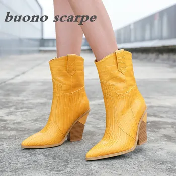 

New high-heeled short boots bare boots shaped wedges pointed T-stage catwalk Martin boots