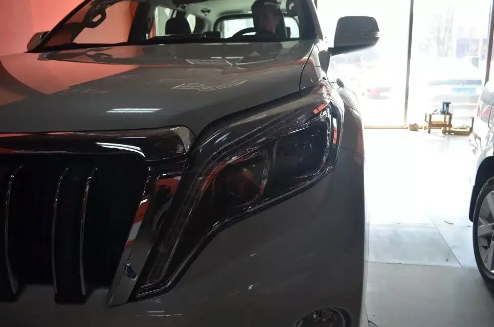 Автомобильный Стайлинг для Toyota- Prado светодиодный светодиодные фары DRL Hid головной фонарь Angel Eye Bi-Xenon двойной луч фары аксессуары