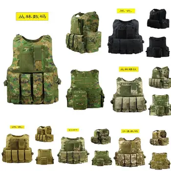 

Mens Tactical Military SWAT Airsoft Molle Combat Assault Plate Carrier Vest Gear