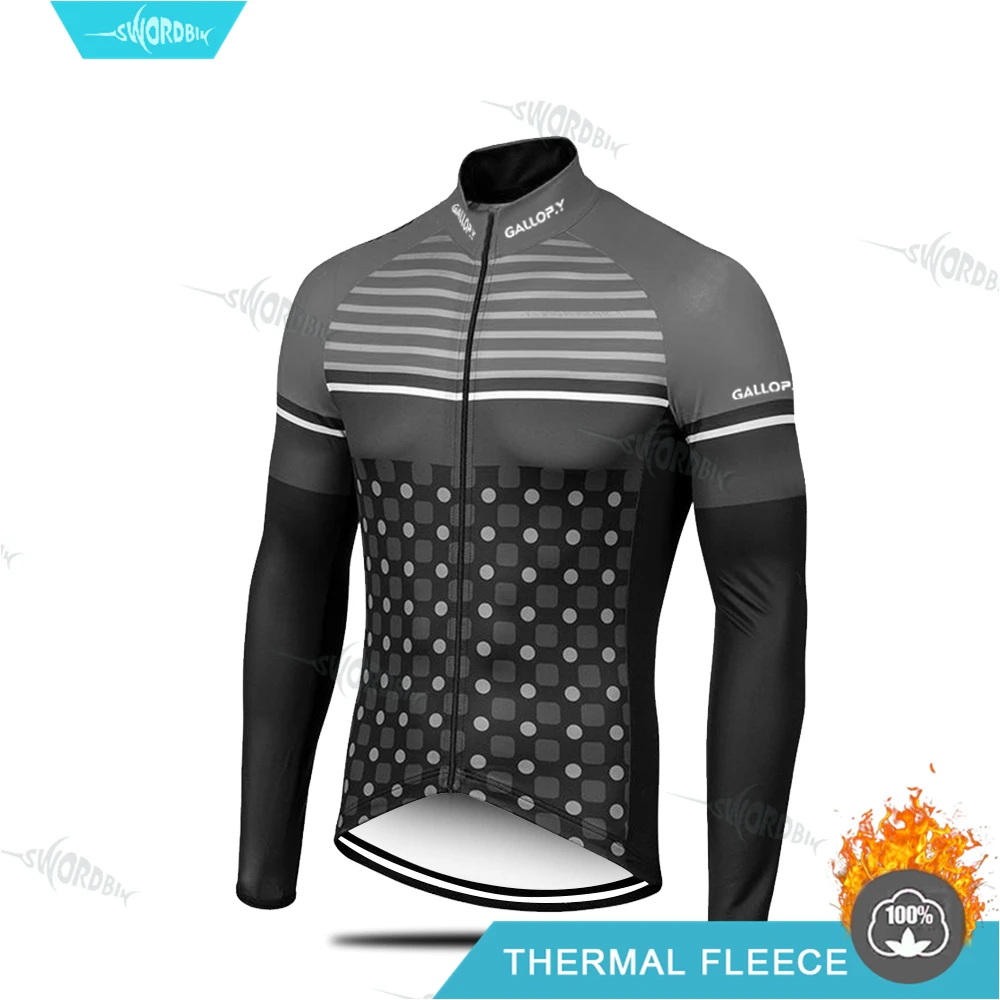 

2020 Winter Cycling Clothing Pro Team Jersey Thermal Fleece Shirts Long Shirts Keep Warm Thicken Road Bike Clothes MTB Uninform