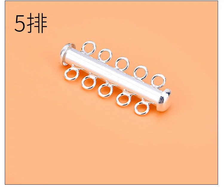 Bracelet necklace jewelry DIY accessories multi row 2 rows 3 rows 4 rows multi circle connecting buckle 925 silver button