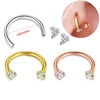 Boucles d'oreilles en Zircon pour femmes, 1,2x6/8/10mm, clou d'oreille, bijoux de Cartilage, Sexy, 1 pièce ► Photo 1/6