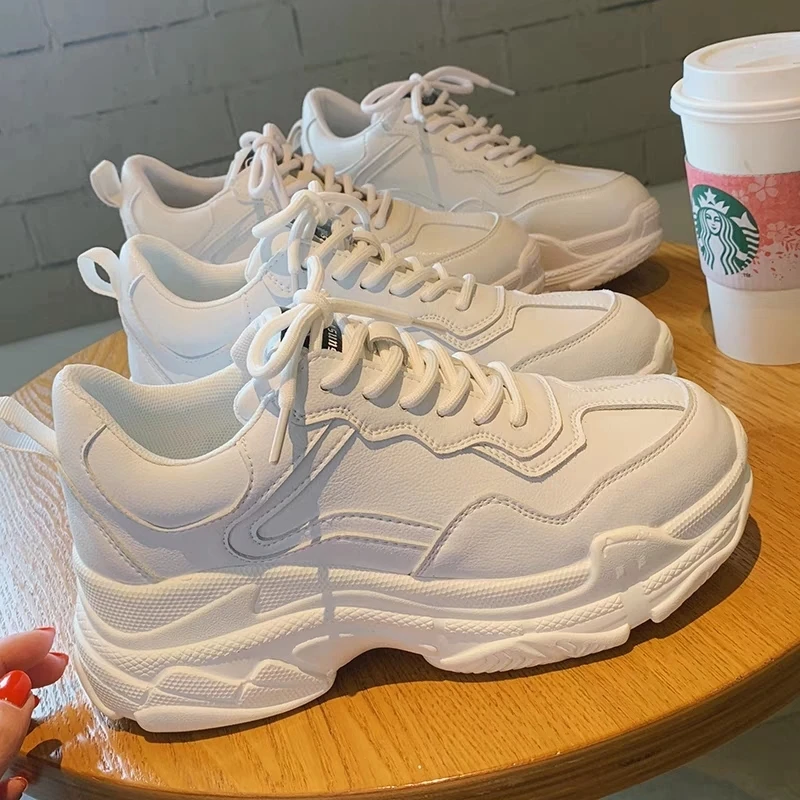 cheap white chunky sneakers