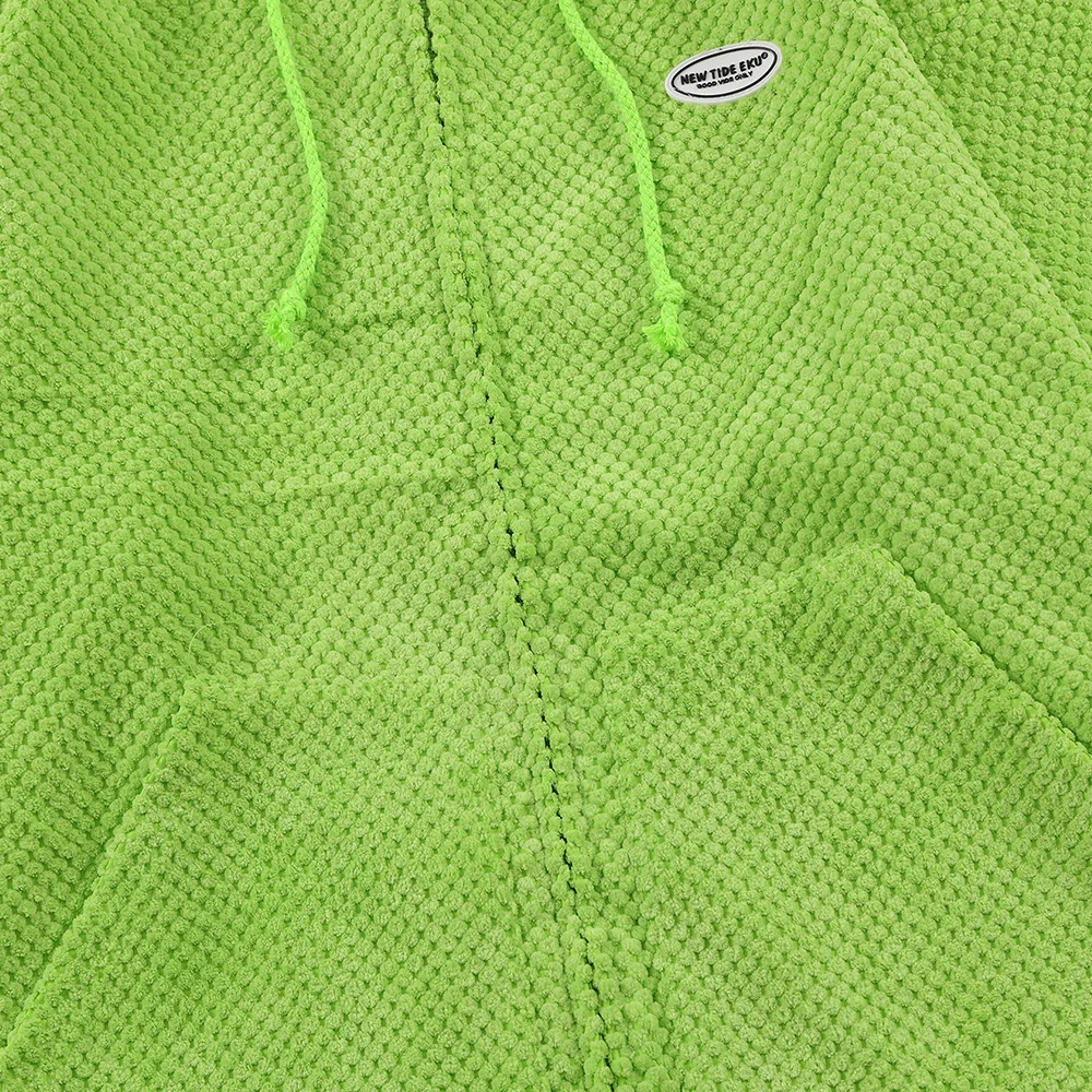 Men Twist Knitting Demon Horns Solid Color Zipper Hoodies Soft Cozy Hipster Tops Hip Hop Loose Casual Streetwear Zip Up Hoodie Fleece Hoodies Solid Color Hoodies