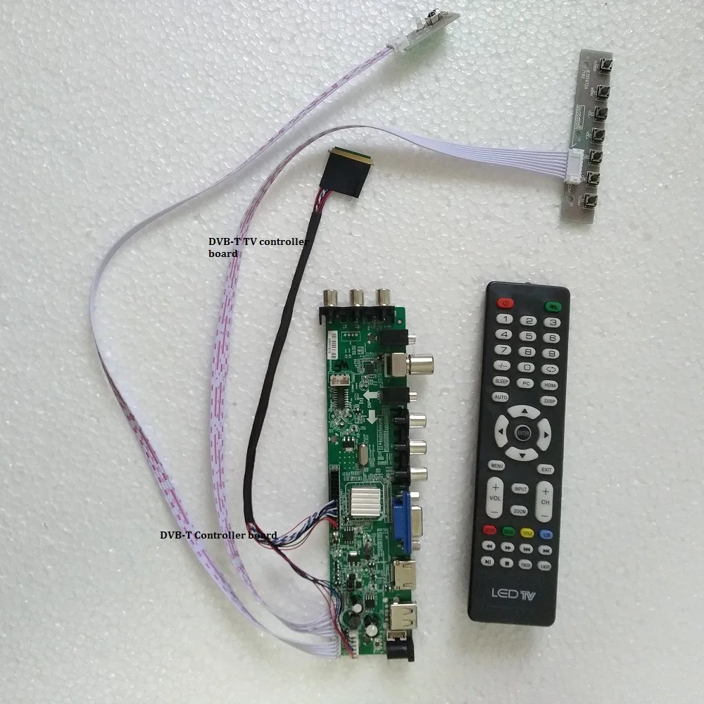 Kit for N156B6-L0B Signal digital VGA AV DVB-T DVB-T2 40pin LVDS USB HDMI LED TV controller board 15.6" 1366X768
