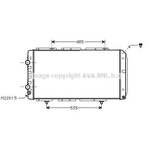 Радиатор PEUGEOT BOXER 2.0/1.9D-2.8TD 94 AVA QUALITY COOLING PE2