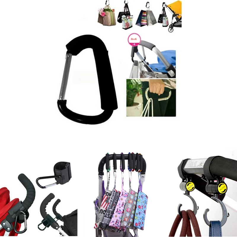 7Colors Baby Stroller Accessories Hook Stroller Organizer Shopping Hooks Pram Hanger For Baby Car Buggy Accessoire Poussette