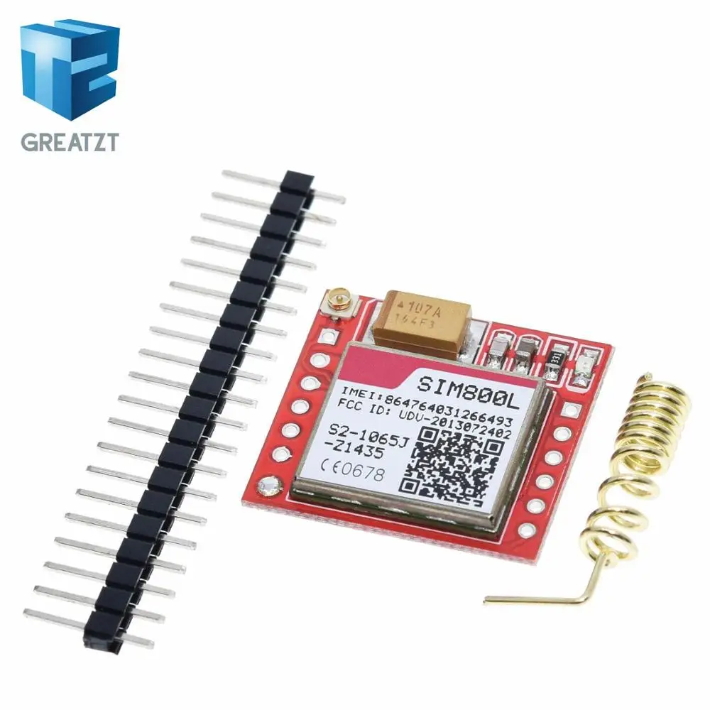 Миниатюрный SIM800L GPRS GSM модуль карта MicroSIM Core Беспроводная плата
