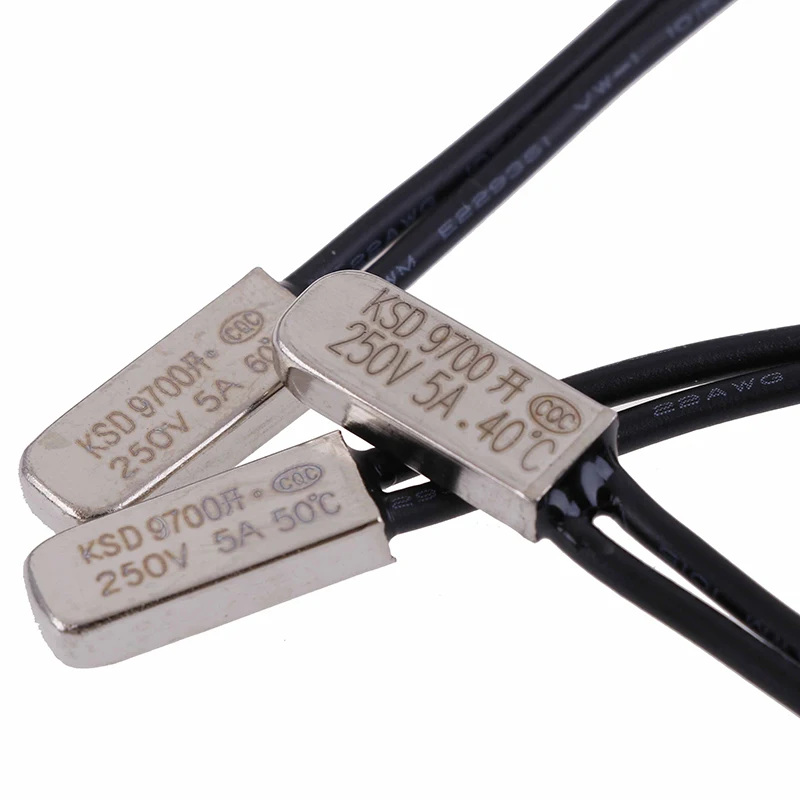 Новинка 5 шт. KSD9700 250 в 5A 40 ~ 60 градусов биметаллический дисковый переключатель