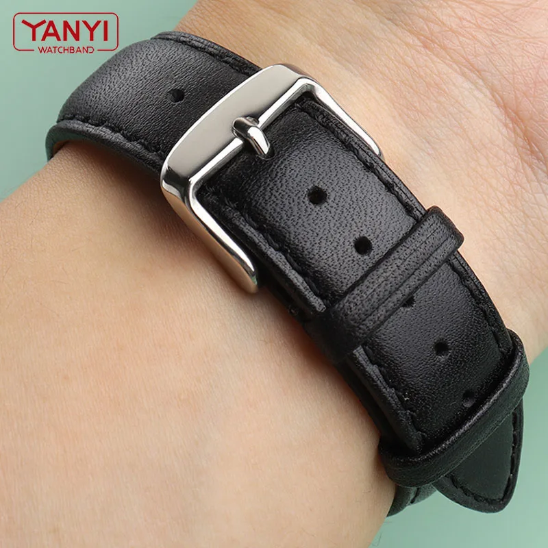 COW LEATHER Watchband 20mm  22mm watch strap wristwatches band handmade Genuine leather bracelet