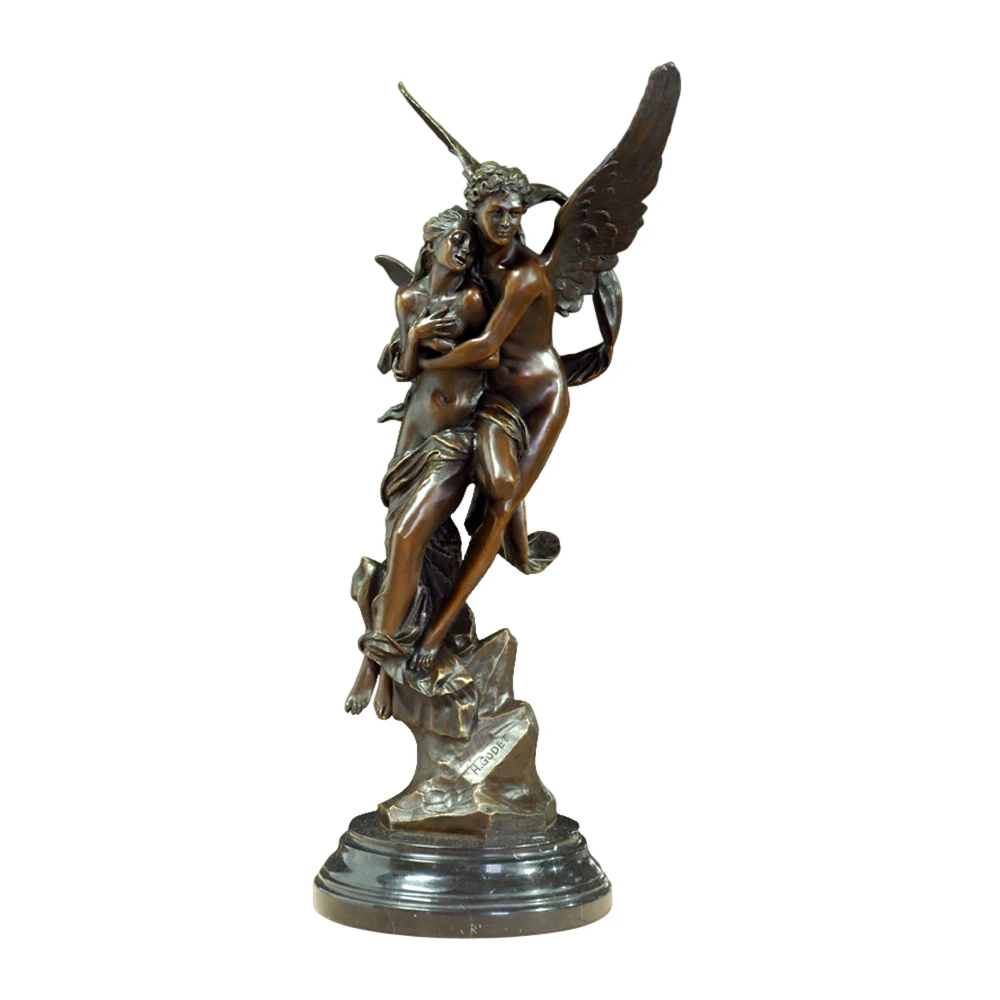 Statue De Cupidon Et Psyche En Bronze Art Antique Sculpture D Amour De Couple Romantique Figurine Eros Decoration Pour Cadeau D Anniversaire De Saint Valentin Statues Et Sculptures Aliexpress