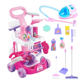 

Hot Gardening Trolley Simulation Vacuum Repair Kids Cleaning Set Watering Shovel Prepared Trolley Toys Watering Shovel Trolley