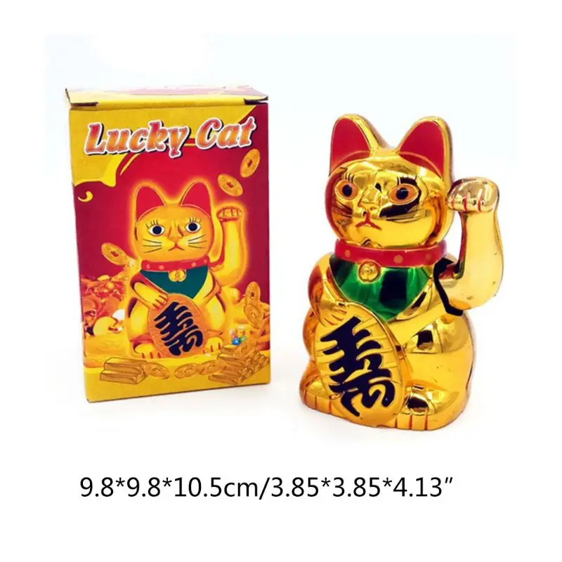 Золотой Манеки Neko милый счастливый кот электрическое ремесло искусство домашний