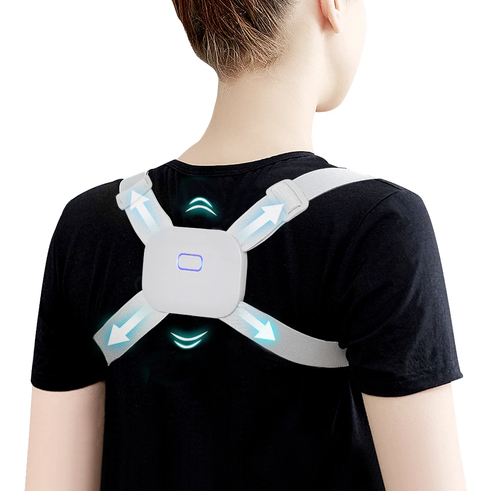 

Smart Intelligent Posture Corrector Trainer Pain Relief Vibration Reminder Upper Spine Back Brace Clavicle Support Adjustable