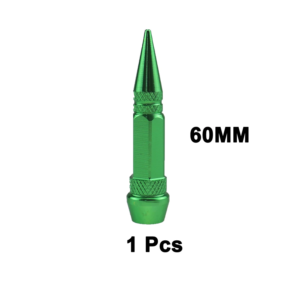 60mm Green 1pcs 1 шт. Универсальный Алюминий сплава для автомобилей и мотоциклов Автомобильный велосипед Спайк Форма пыле шин колесо, Шпиндельный колпачки стайлинга автомобилей Тюнинг - Цвет: 60mm Green 1pcs