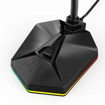 

USB Noise Reduction Computer Microphone With RGB Light Effect For Gaming Live Streaming PC TSP201 Desktop Capacitive Microphone