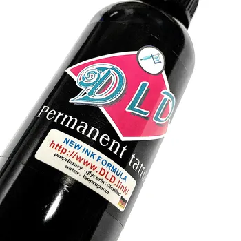 

Pigmento de tinta de tatuaje de alta calidad color negro DLD tatuaje cuerpo decoración 120ml negro belleza profesional permanent