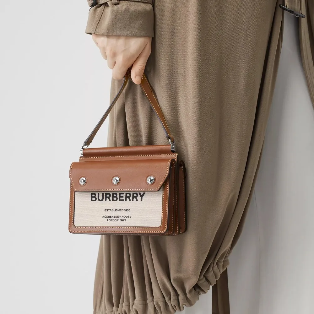 Burberry мини-сумка с принтом Horseferry, с карманом, тонкая кожаная сумка, Женская Роскошная брендовая сумка через плечо, модная 80146111