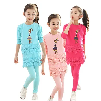 Girl Spring Hem Clothing Set