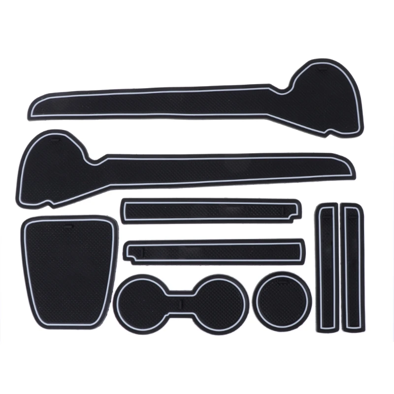 

Car Door Mat Non-slip Cup Pad 9pcs For VW Volkswagen POLO 2011~2016 LX9C