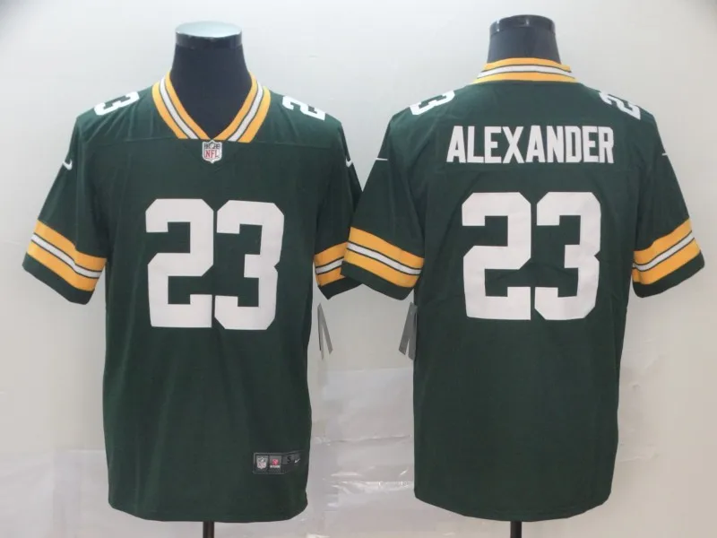 А+++ качество Green Bay# Packers Мужская футболка для взрослых Джейр Александер 23 Грин Бэй