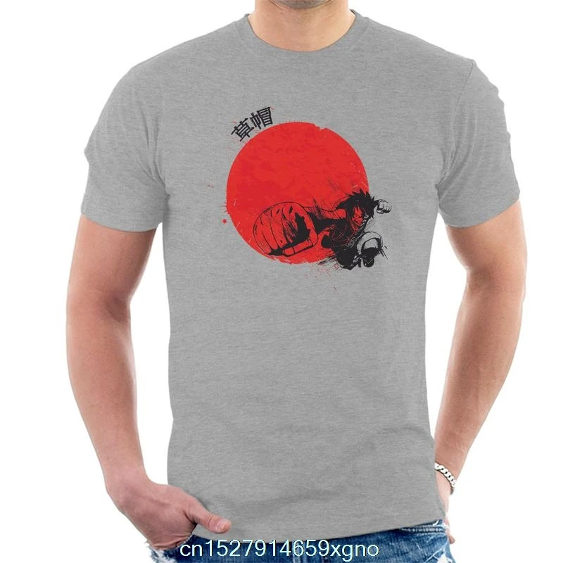 Забавный принт 2020 camiseta Red Sun Monkey D Luffy цельная Мужская футболка женская |