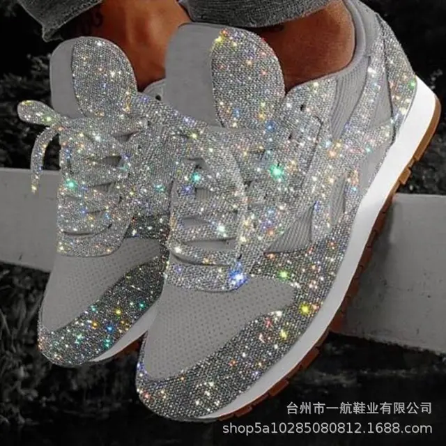 black bling sneakers