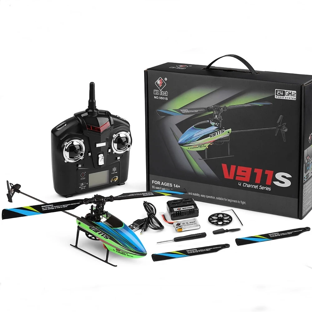 WLtoys V911S 4CH 6G 6 Aixs гироскоп однопропеллерный неэлерон вертолет на дистанционном