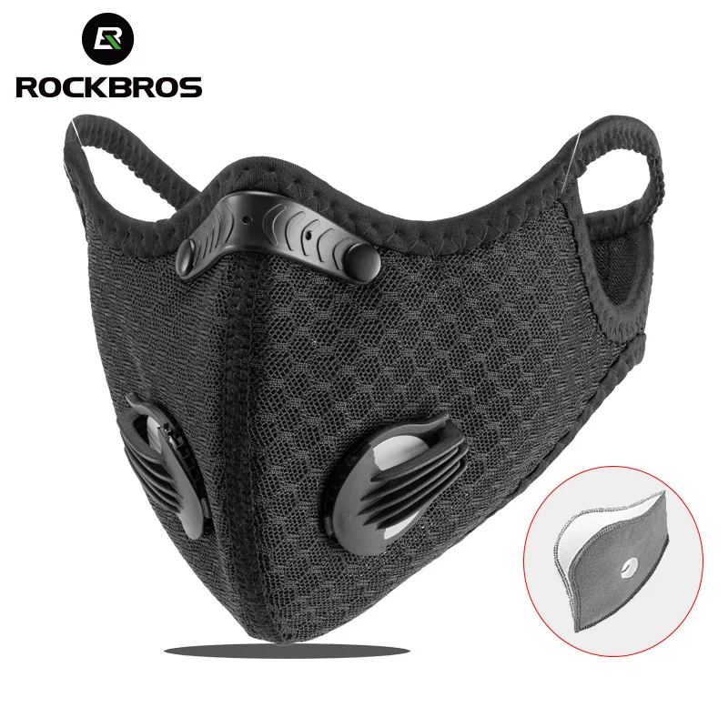 Маска велосипедная ROCKBROS PM2.5 с фильтром Пылезащитная маска активированным углем