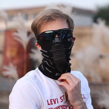 Открытый шлем Facemask ветрозащитный Противопыльный тренировочный зимний хлопчатобумажный шарф Лыжная езда шеи Теплая многофункциональная велосипедная Кепка