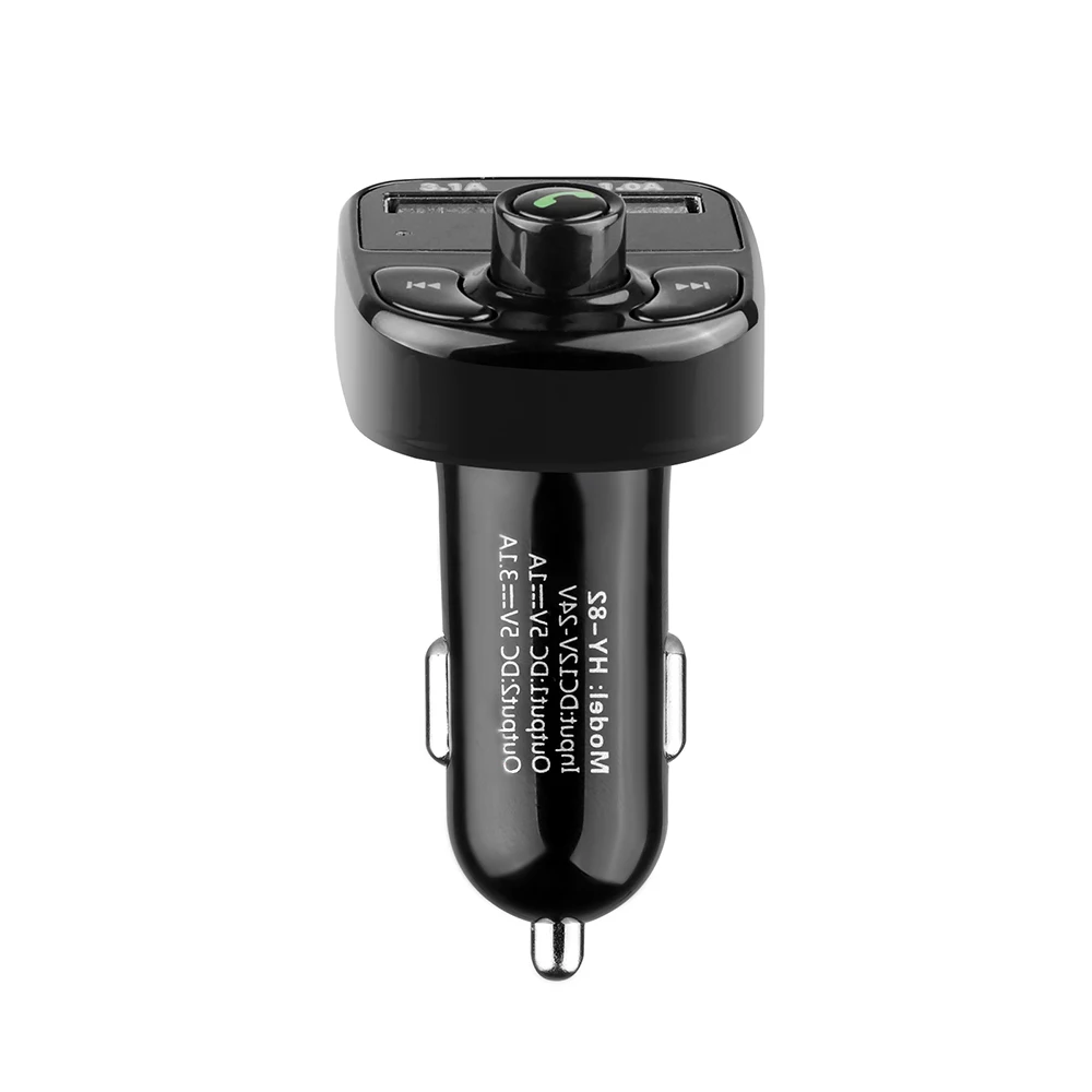Черный Супер Bluetooth автомобильный комплект, набор громкой связи, fm-передатчик, MP3 музыкальный плеер, 5 В, 4.1A, двойное USB Автомобильное зарядное устройство, поддержка Micro SD карты, 1 г-32 г - Название цвета: Черный