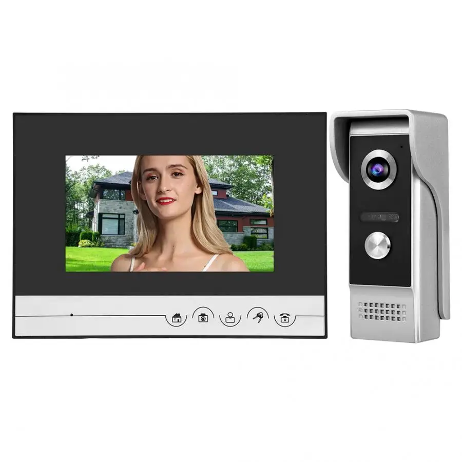 Intercomunicador 7 дюймов видеодомофон TFT Система домофона интеллектуальная дверная камера доступа 110-240 В