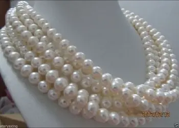 

Long 100" Beautiful 8-9mm WHITE Akoya PEARL NECKLACE