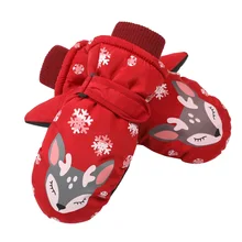 1 пара утолщенные регулируемые ветрозащитные водонепроницаемые теплые зимние Дышащие варежки детские лыжные перчатки для верховой езды аксессуары для холодной погоды