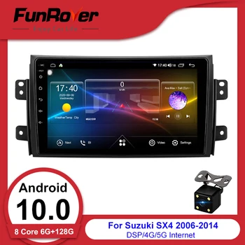 

FUNROVER Octa Core android 10.0 car dvd radio For Suzuki SX4 2006 -2014 navigation gps multimedia vedio player DSP carplay 128GB