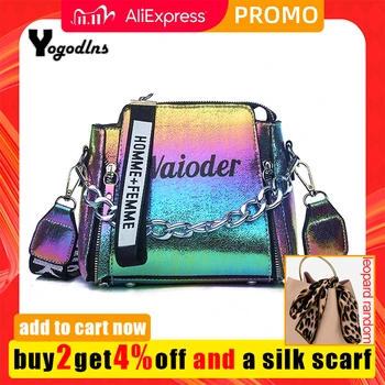 

Laser Women Letter Shoulder Bag INS Popular Female Handbag Holiday PU Messenger Bags For Lady Design Exquisite Crossbody Bucket