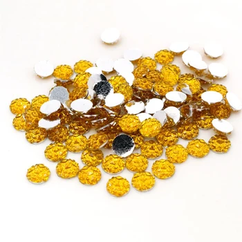 

New Fashion 8mm 40pcs Gold Colors Natural Baroque Style Flat back Resin Cabochons For Bracelet Earrings accessories-V2-28