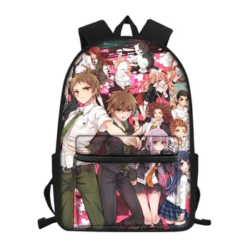 

Cartoon 3D Anime Canvas Backpack Danganronpa Prints Pattern Girls School Book Bags Large Capacity Women's Travel Backpacks