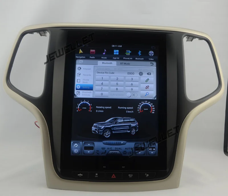 10," tesla стиль вертикальный экран android 9,0 шесть ядер автомобиля gps Радио Навигация для Jeep Grand Cherokee