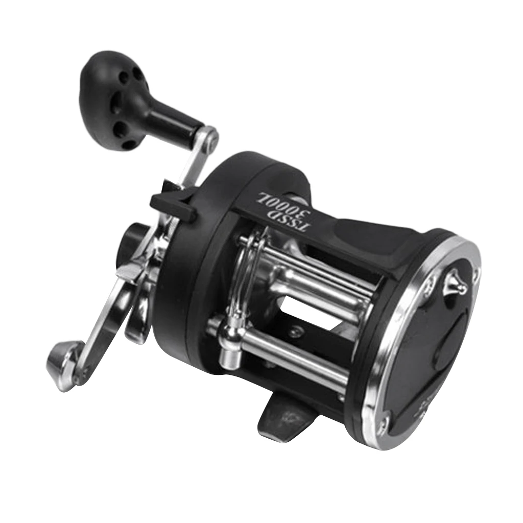 Fishing Reels Saltwater 3+1 BB Sea Baitcasting Reel Trolling Boat Reel Drum Fishing Reel Black 