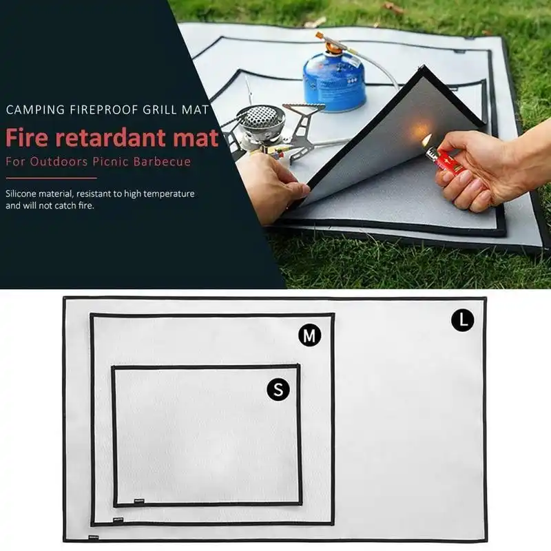 Fireproof Blanket Insulation Pads Outdoor Camping Barbecue Protective Mat High Temperature Resistant Flame Retardant Cloth Stove Mat