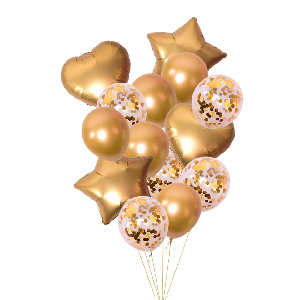 

Rose metal sequin balloon set party celebration engagement wedding decoration birthday party balloons