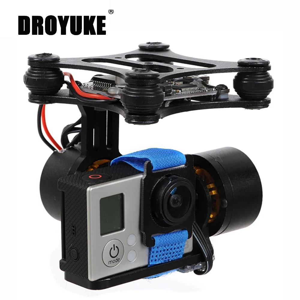2 оси бесщеточный карданный мотор Droyuke BGC2.0 контроллер для камеры Gopro 3 4 SJ4000 FPV RTF DIY