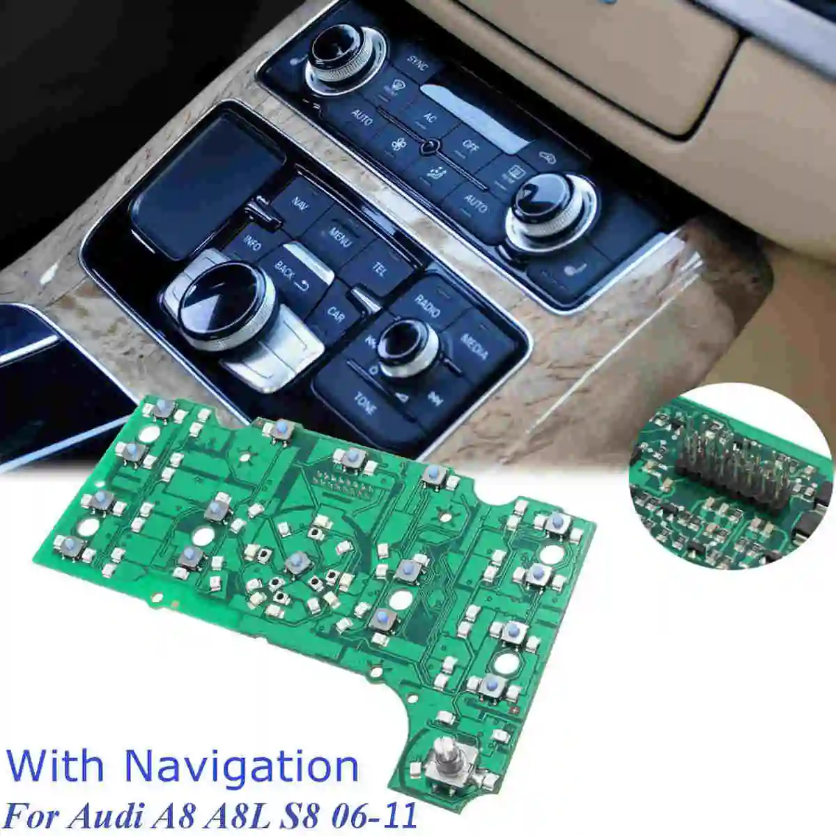 3G MMI мультимедийный интерфейс панель управления монтажная плата для Audi A8 A8L S8 2006 2007 2008 2009 2010 2011 ПВХ и металл - Название цвета: 3G