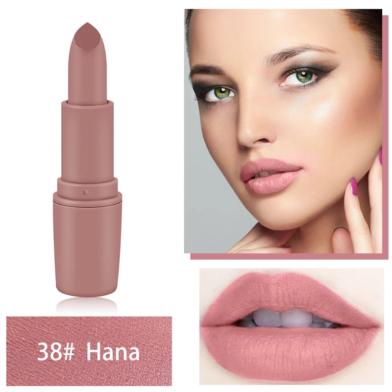 New Miss Rose Lipstick Matte Waterproof Velvet Lip Stick 18 Colors Sexy Red Brown Pigments Makeup Matte Lipsticks Beauty Lips Ziloqa In Online Shopping